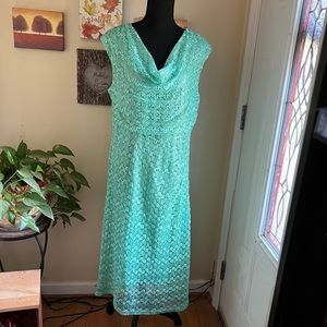 First Glance Mint Green Lace Dress